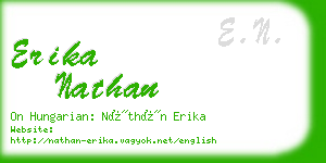 erika nathan business card